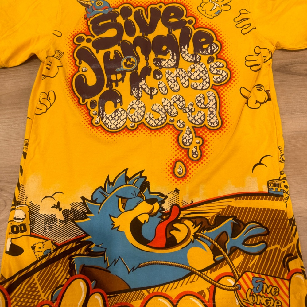 5ive Jungle &Co Kings County Yellow Men’s Medium Tshirt - Picture 6 of 10